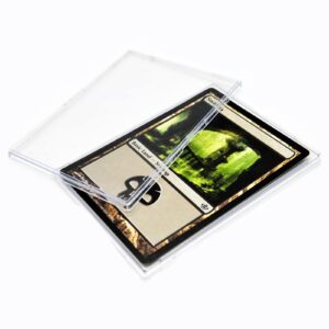 UTCTBC Cards Sleeves Top Loaders 10 Hard Acrylic Card Protector Clear Card Brick + 2 Display Stand Fit for Trading Cards,Standard Sports Cards,Baseball Card Holder Cases Collectibles Card Protectors