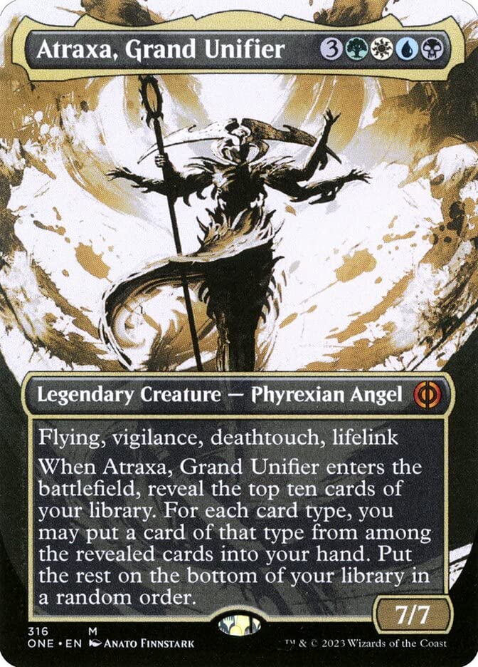 Magic: the Gathering - Atraxa, Grand Unifier (316) - Borderless - Phyrexia: All Will Be One