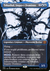 magic: the gathering - tekuthal, inquiry dominus (302) - borderless - phyrexia: all will be one