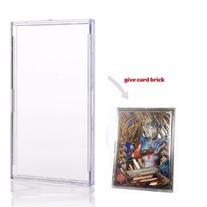 UTCTBC Cards Sleeves Top Loaders 10 Hard Acrylic Card Protector Clear Card Brick + 2 Display Stand Fit for Trading Cards,Standard Sports Cards,Baseball Card Holder Cases Collectibles Card Protectors