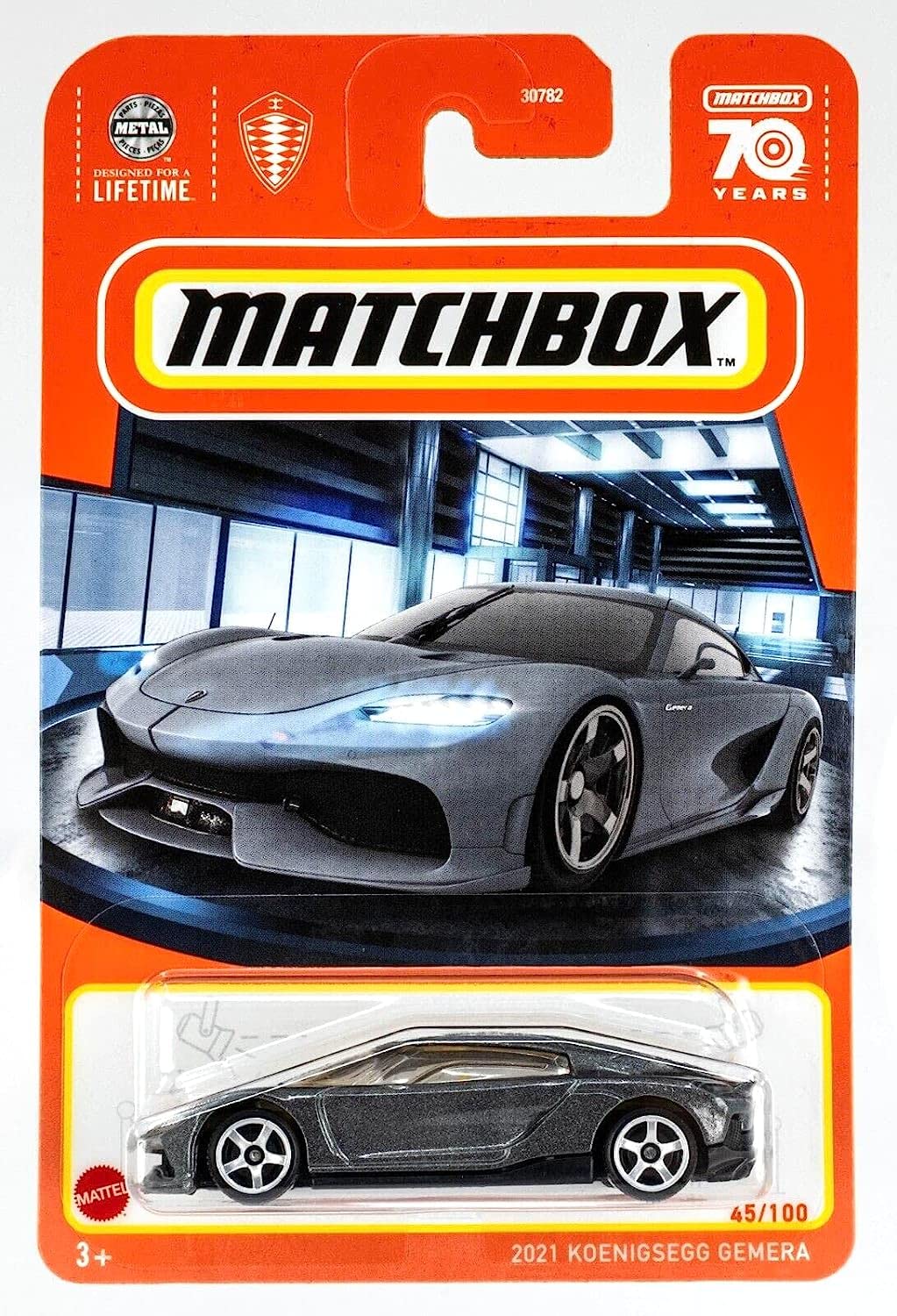 Matchbox - Koenigsegg GEMERA - 2021 - Silver - Matchbox 70 Years - 2023 - Mint/NrMint Ships Bubble Wrapped in a Sized Box