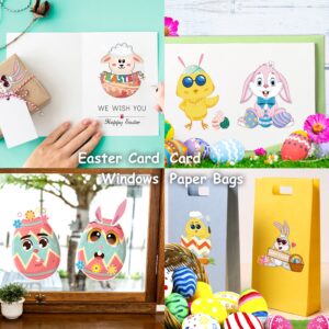 LINAYE 36 Sheets Easter Crafts Stickers for Kids Toddlers - Make Your Own Easter Stickers, Easter Basket Stuffers for Kids Toddlers Easter Treats Gifts for Kids Easter Activities Party Favor Supplies