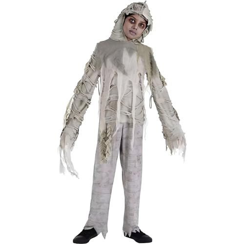 Cheesecloth Mummified Costume with Attached Hood Set - X-Large (14-16) - Ideal for Halloween, Costume Parties, Dress-up, Role-playing, and Any Other Occasion