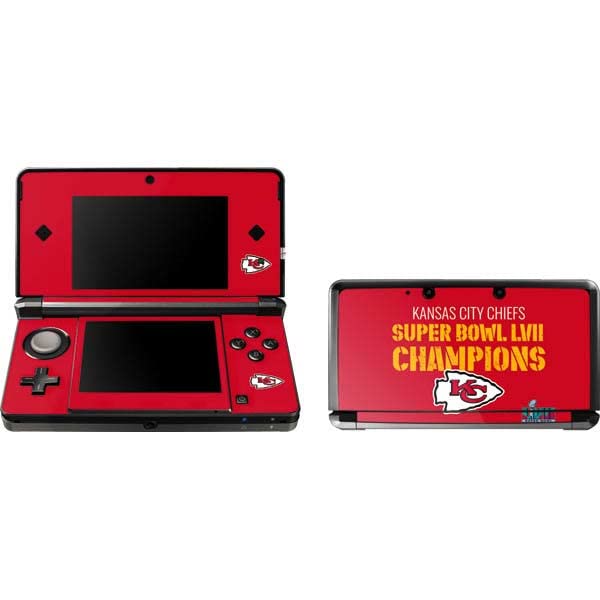 Skinit Decal Gaming Skin Compatible with 3DS (2011) - Officially Licensed NFL Kansas City Chiefs Super Bowl LVII Champions Design