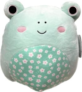 squishmallows 8" fritz the frog with floral belly