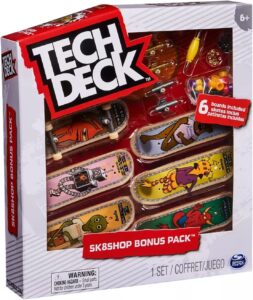 tech deck, sk8shop fingerboard bonus pack, collectible and customizable mini skateboards, 8 x 1.75 x 9 inches, 6066504