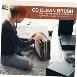 Parliky Cleaning Brush Vinyl Record Turntable Record Vinyl Dust Brush Record Dust Remover Haircut Brush Nail Commode Pan Soft Bristle Cleaning Cd Beech Soft Fur