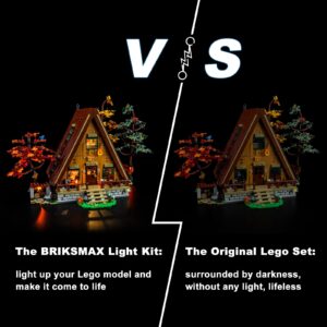 BRIKSMAX Led Lighting Kit for LEGO-21338 A-Frame Cabin - Compatible with Lego Ideas Building Blocks Model- Not Include Lego Set