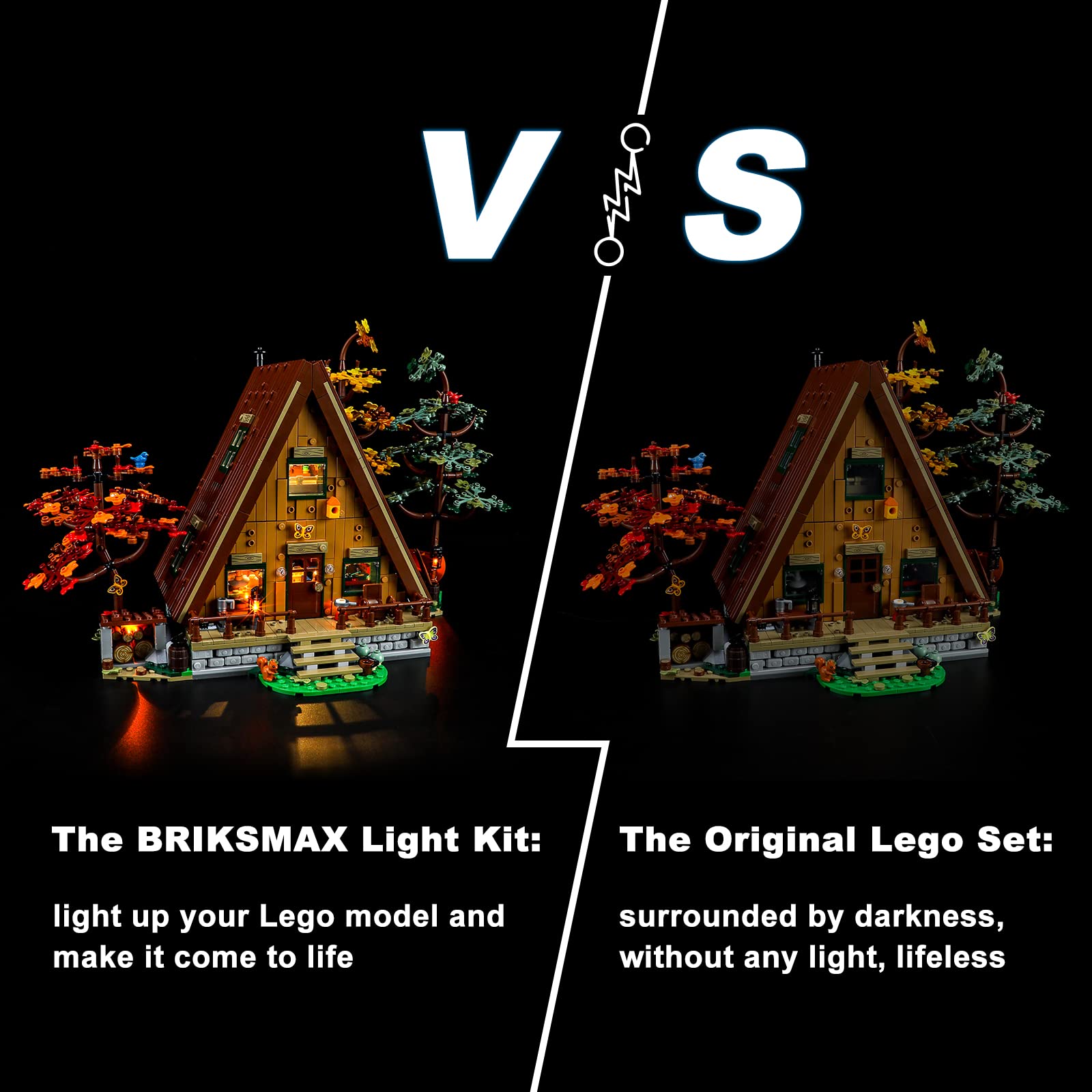 BRIKSMAX Led Lighting Kit for LEGO-21338 A-Frame Cabin - Compatible with Lego Ideas Building Blocks Model- Not Include Lego Set