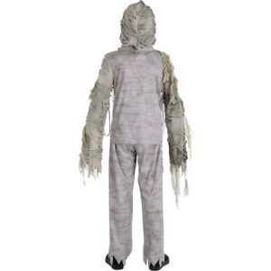 Mummified Costume With Attached Hood - Standard Size - Dirty White Cheesecloth, Perfect for Halloween & Themed Parties - 1 Set