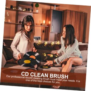 Parliky Cleaning Brush Vinyl Record Turntable Record Vinyl Dust Brush Record Dust Remover Haircut Brush Nail Commode Pan Soft Bristle Cleaning Cd Beech Soft Fur