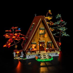 briksmax led lighting kit for lego-21338 a-frame cabin - compatible with lego ideas building blocks model- not include lego set