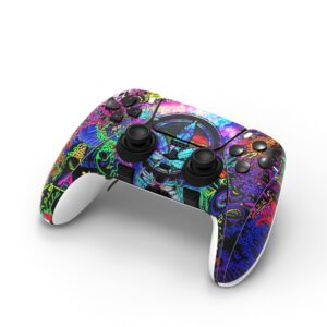 PlayVital 2 Set Skin Decals Sticker for ps5 Edge Wireless Controller, Custom Vinyl Decal Skins Wrap Cover for ps5 Edge Controller - Psychedelic Leaf