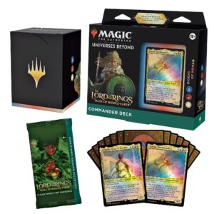 magic the gathering the lord of the rings: tales of middle-earth commander deck 1 + collector booster sample pack