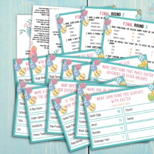 Easter Friendly Feud Quiz, Family Feud Quiz, Baby Shower Game Night, Easter Party Game, Family Activity, Feud Trivia Quiz, Baby Shower Game - 02