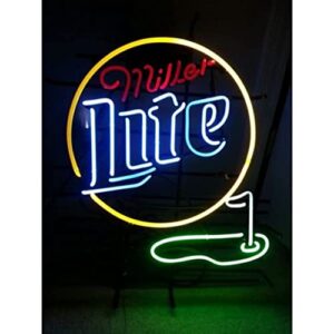 miller light golf neon light sign real glass tube beer bar pub neon light sign handicrafted