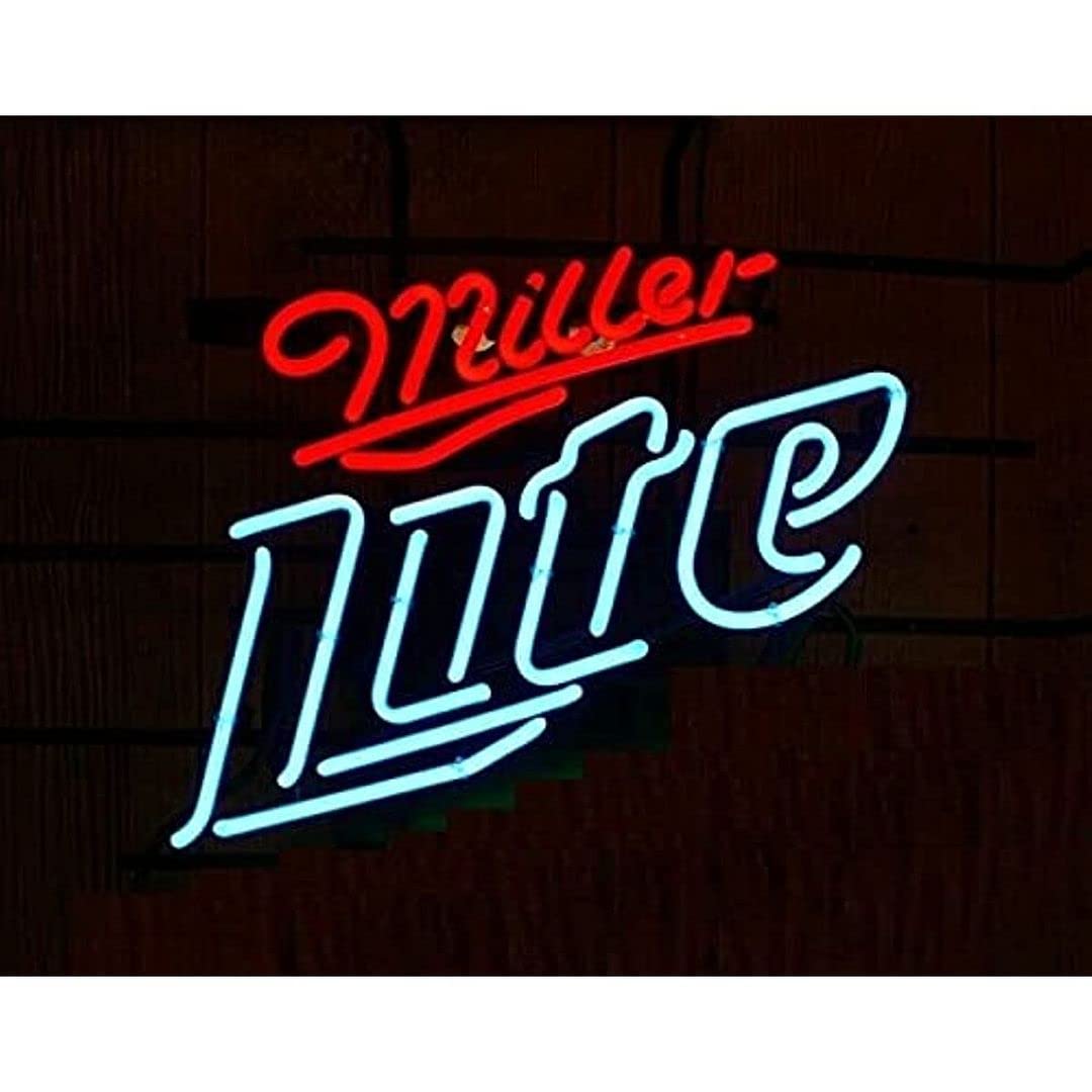 Prouten 24in Millers Lite Neon Sign Acrylic Handmade Artwork Bar Pub Wall Decor Neon Light