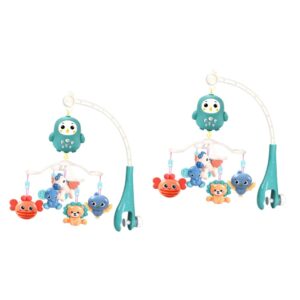 Kisangel 2 Sets Soothing Toys Creative Hanging Rattles Kids Playset Musical Baby Mobile Lovely Baby Crib Rattle Baby Hanging Toys Phones for Kids Abs Chicken Coop to Rotate Bed Bell