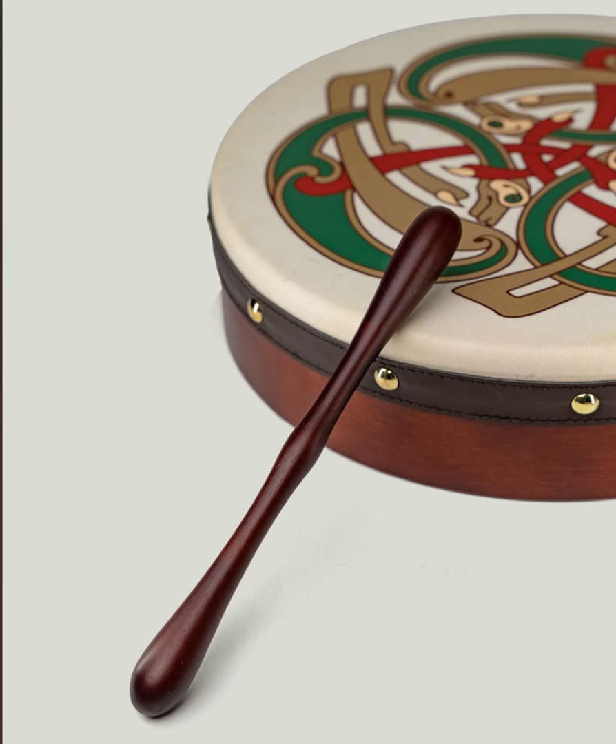 Fair Trade Traditional 12'' Irish Celtic Bodhran with beater & DVD - handcrafted in Ireland