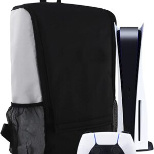 MEGCCR Travel Storage Bag Backpack PS5 Mainframe Protective Bag A Handle Bag PS5 Set Multifunctional Travel Carrying Case