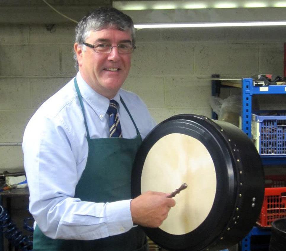 Fair Trade Traditional 12'' Irish Celtic Bodhran with beater & DVD - handcrafted in Ireland