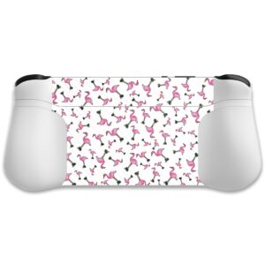 MightySkins Carbon Fiber Skin Compatible with Logitech G Cloud Gaming Handheld - Cool Flamingo | Protective, Durable Textured Carbon Fiber Finish | Easy to Apply | Made in The USA