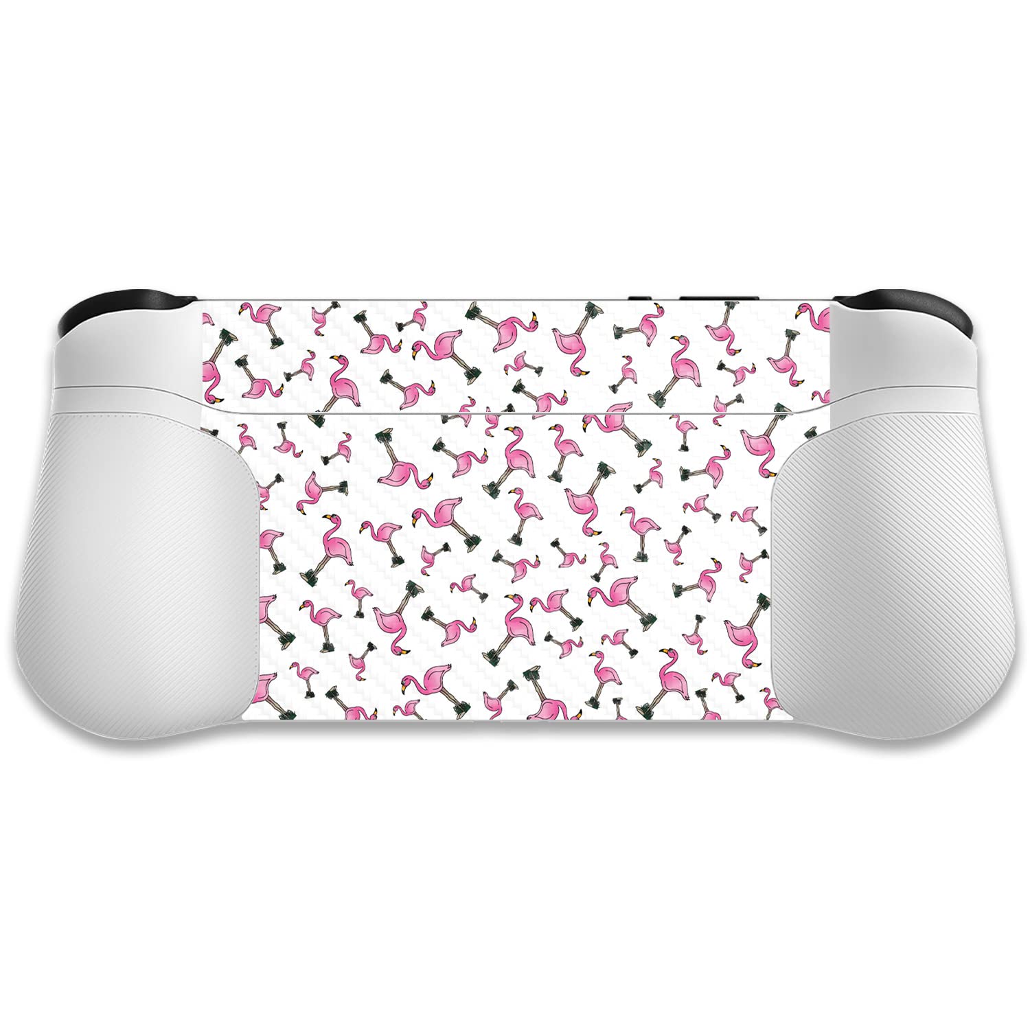 MightySkins Carbon Fiber Skin Compatible with Logitech G Cloud Gaming Handheld - Cool Flamingo | Protective, Durable Textured Carbon Fiber Finish | Easy to Apply | Made in The USA