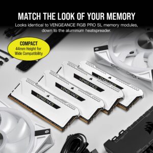 Corsair Vengeance RGB PRO SL Series DDR4 Light Enhancement Kit (Contains No Physical Memory, Dynamic Ten-Zone RGB Lighting, Wide Compatibility with Most Intel® and AMD DDR4 Motherboards) White