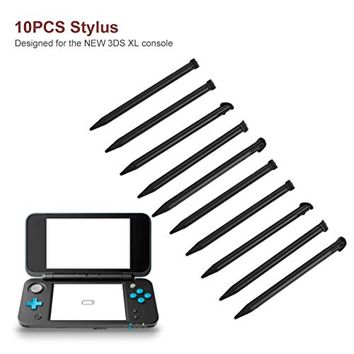 Touch Pen, Ergonomic Design Stylus, 10 Pcs a Pack Nontoxic and Safe to Use for New 3DS XL Console (Black)