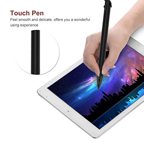 Touch Pen, Ergonomic Design Stylus, 10 Pcs a Pack Nontoxic and Safe to Use for New 3DS XL Console (Black)