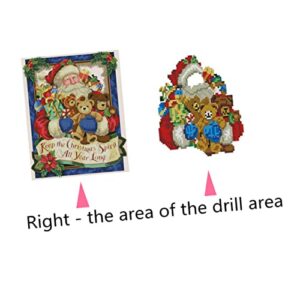 Asakkura Rhinestone Beads Christmas Cross Santa Winter Home Craft Kit Kits Crafts DIY Drill Full Gnomes Art Decor Adults Rhinestone Wall Diamond Gift Gem D Painting Beads for Claus Decorative Beads