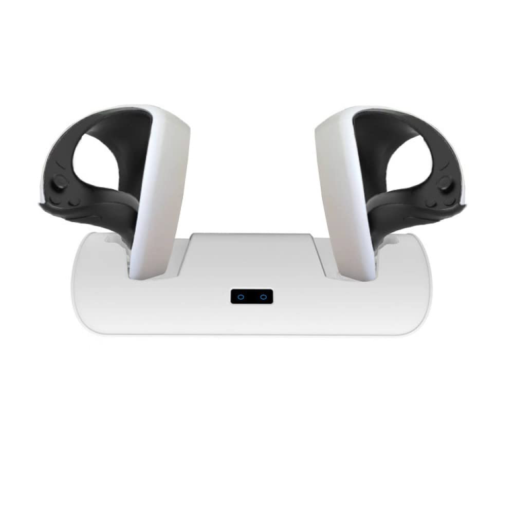 for PS VR2 Controller Charging Station, Handle Charging Dock for PSVR2, Easy Charging Charger Dock for PSVR2 Gamepad with Display Light (White)