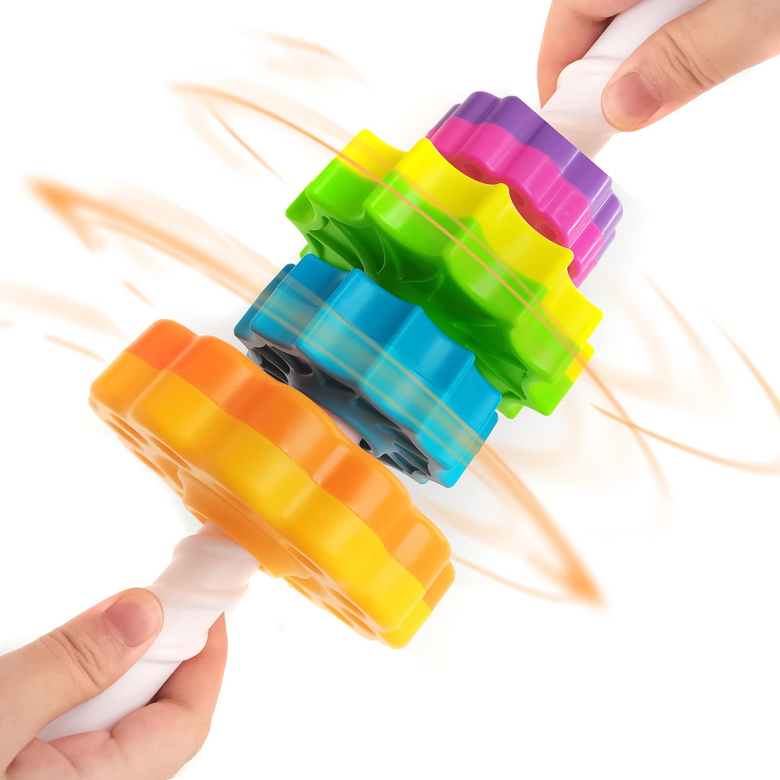 BYFWH Baby Spin Stack Toy,Premium Stacking Toy for Kids,Baby Spinning Toy,Stacking Toy for Babies and Toddlers,Educational Toddler Learning Toys,Autism Spin Stack Toys,Rainbow Spinning Wheel Toys