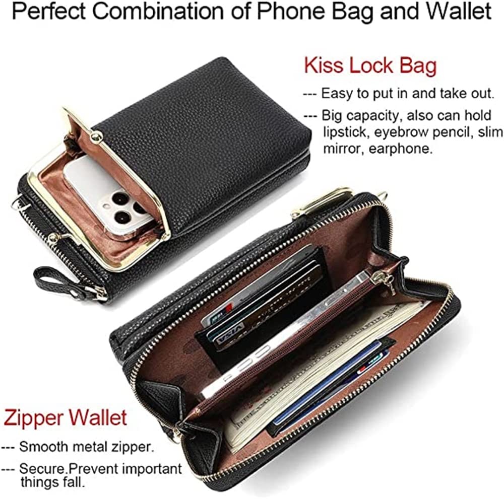 2023 Newest Phone Bag Purses, PU Leather Crossbody Wallet Purse With Phone Pocket, Travel Cell Phone Shoulder Bags For Women.