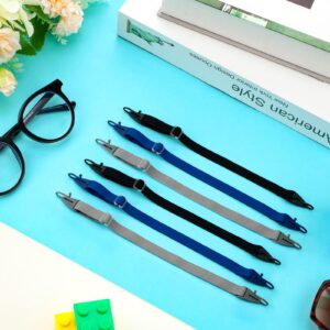 Oudain 6 Pack Kids Eyeglass Strap Adjustable Glasses Strap Kids Eyeglass Strap Eyeglass Band Sports Glasses Strap(Simple Color)