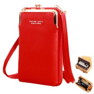 2023 newest phone bag purses, pu leather crossbody wallet purse with phone pocket, travel cell phone shoulder bags for women.