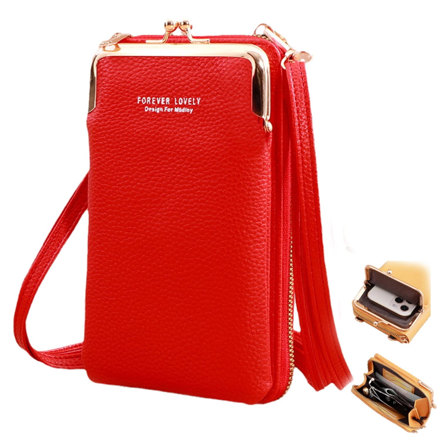 2023 Newest Phone Bag Purses, PU Leather Crossbody Wallet Purse With Phone Pocket, Travel Cell Phone Shoulder Bags For Women.