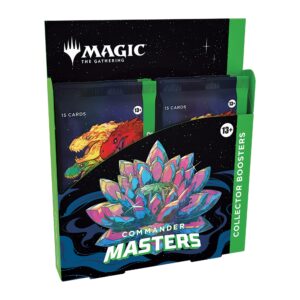 magic: the gathering commander masters collector booster box - multi-color, 4 packs (60 cards)