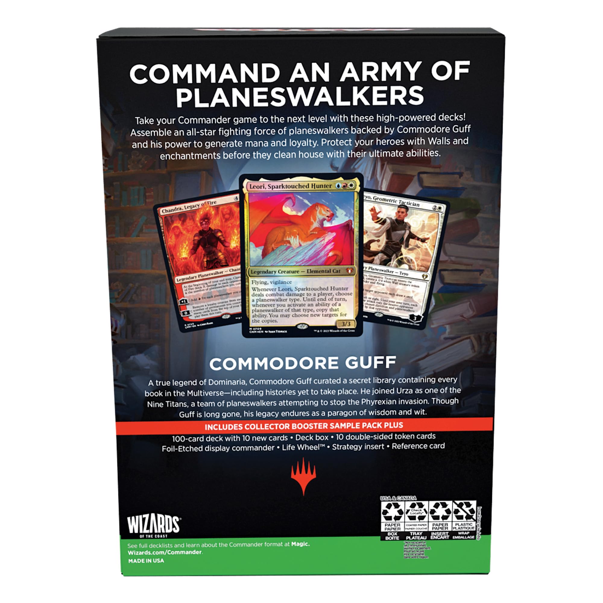 Magic: The Gathering Commander Masters Commander Deck - Planeswalker Party (100-Card Deck, 2-Card Collector Booster Sample Pack + Accessories)