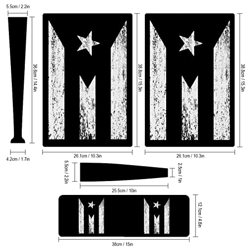 Puerto Rico Flag 3pcs Whole Body Decal Cover Sticker for PS5 Digital Edition for PS5 Console and Controller