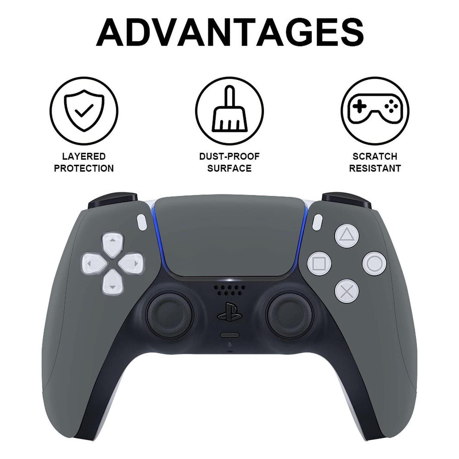 Lacrosse 3pcs Whole Body Decal Cover Sticker for PS5 Digital Edition for PS5 Console and Controller