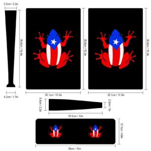 Puerto Rico Flag Frog 3pcs Whole Body Decal Cover Sticker for PS5 Digital Edition for PS5 Console and Controller