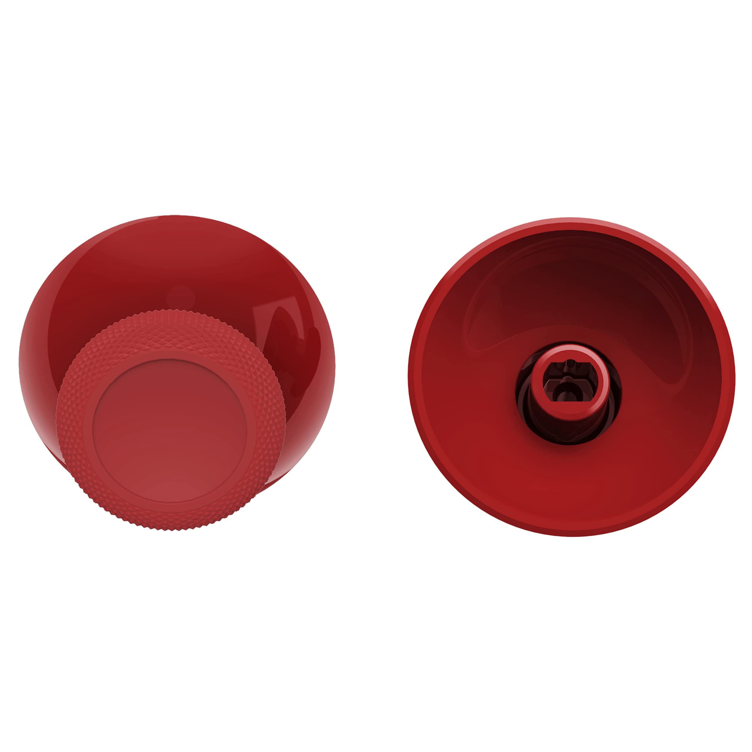 eXtremeRate Carmine Red Custom Thumbsticks + Chrome Red Replacement Buttons for Xbox Series X/S Controller