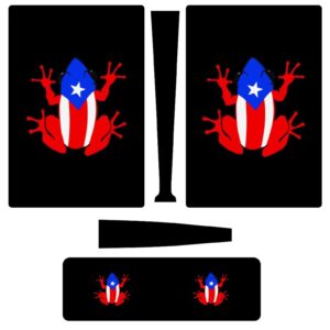 puerto rico flag frog 3pcs whole body decal cover sticker for ps5 digital edition for ps5 console and controller