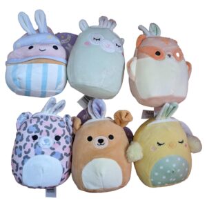 Squishmallows Kellytoy 2023 Easter Squad 5" Set of 6 Mini Plush Doll Toy (Style D)