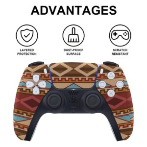 Navajo Native American Pattern 3pcs Whole Body Decal Cover Sticker for PS5 Digital Edition for PS5 Console and Controller