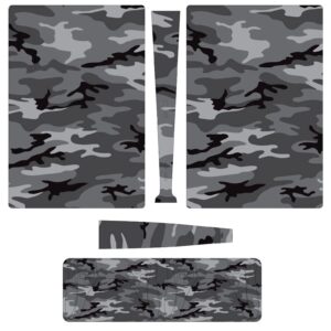 camouflage grey 3pcs whole body decal cover sticker for ps5 digital edition for ps5 console and controller