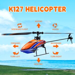 LEOSO WLtoys XK K127 RC Helicopter Remote Control Helicopter, Altitude Hold, One Key Take Off/Landing, RC Airplane for Kids Boys Mens and Beginners