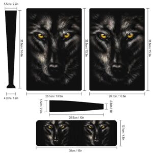 Black Wolf 3pcs Whole Body Decal Cover Sticker for PS5 Digital Edition for PS5 Console and Controller