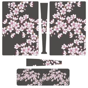 Cherry Blossom 3pcs Whole Body Decal Cover Sticker for PS5 Digital Edition for PS5 Console and Controller